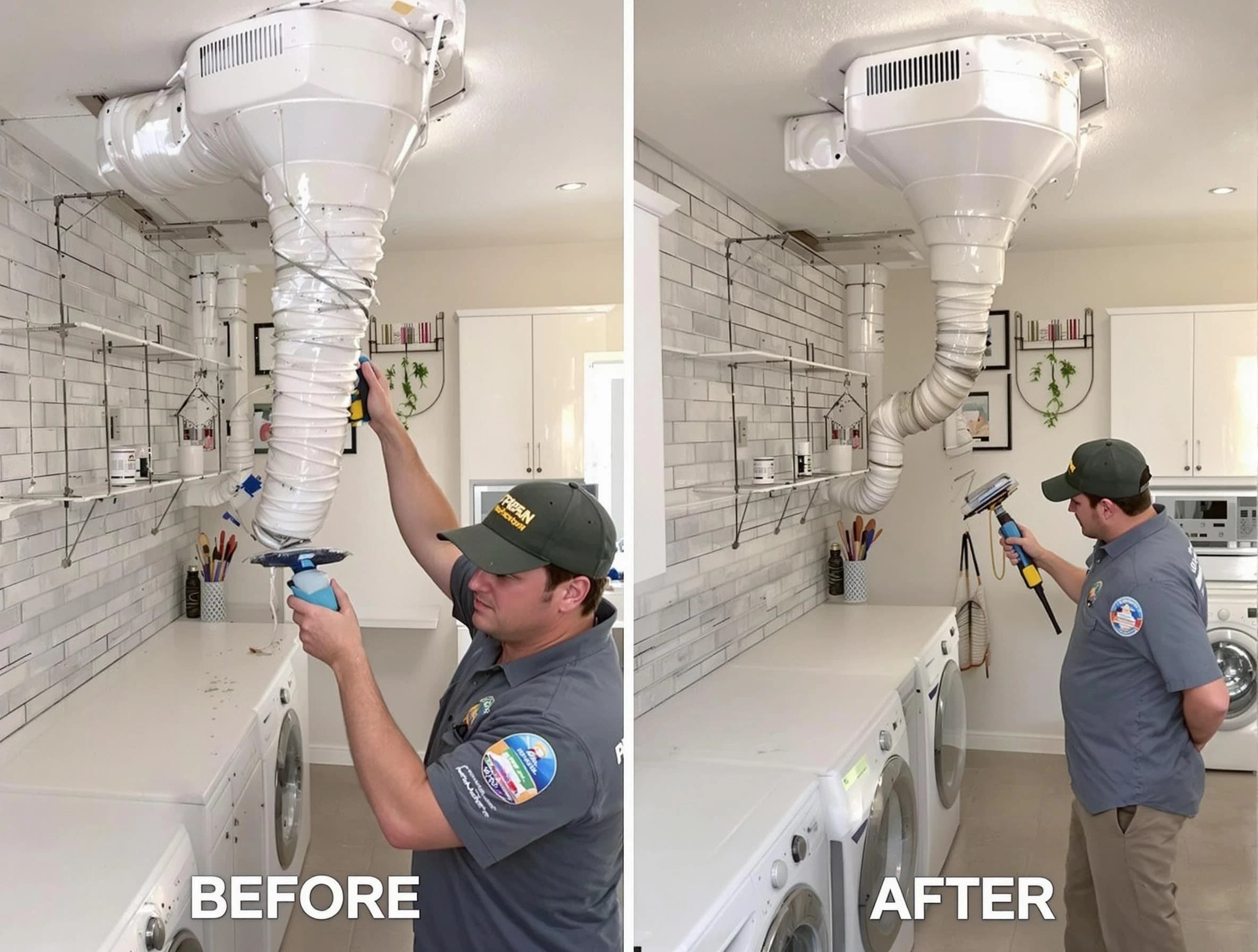 Professional dryer exhaust vent cleaning by Spencer Dryer Vent Cleaning in Spencer