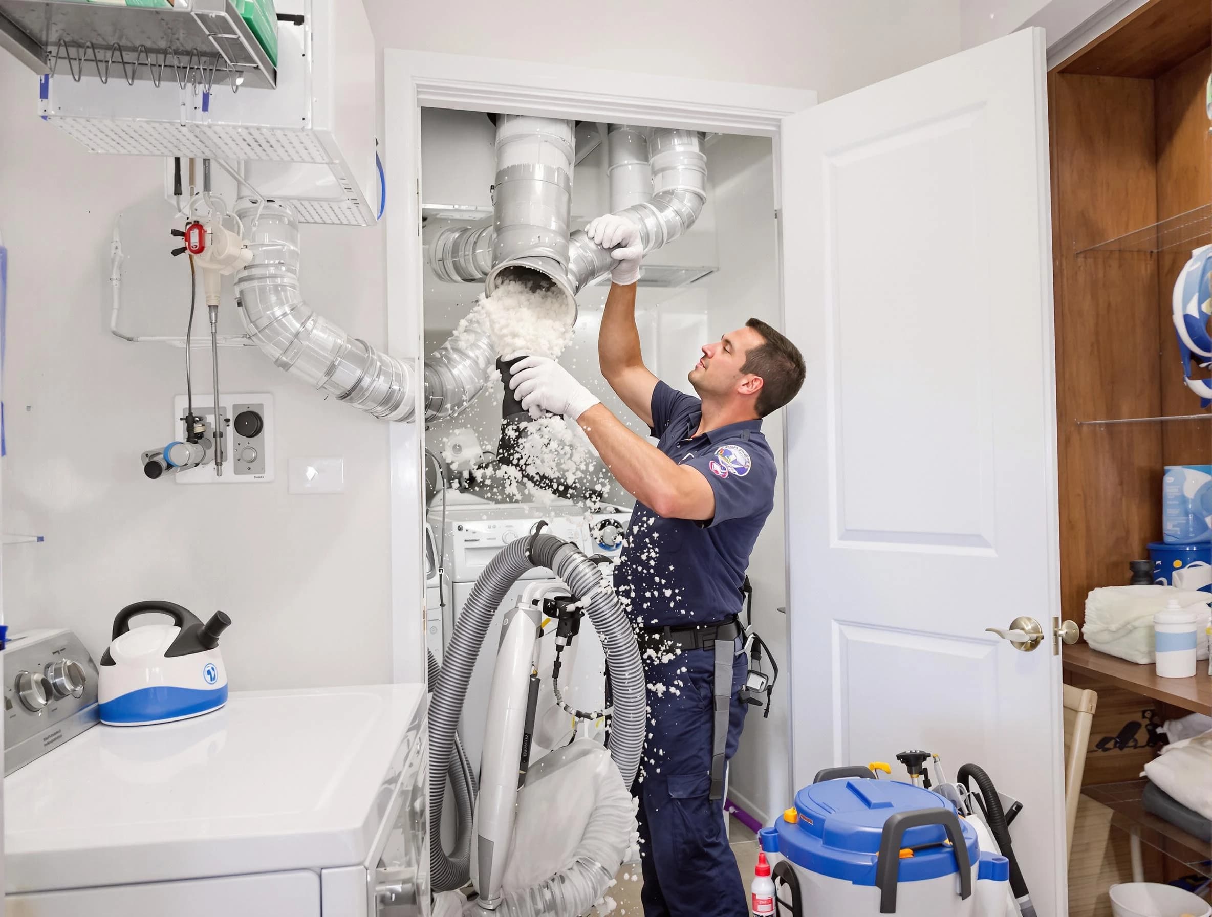 Spencer Dryer Vent Cleaning technician delivering thorough residential dryer vent cleaning service in Spencer