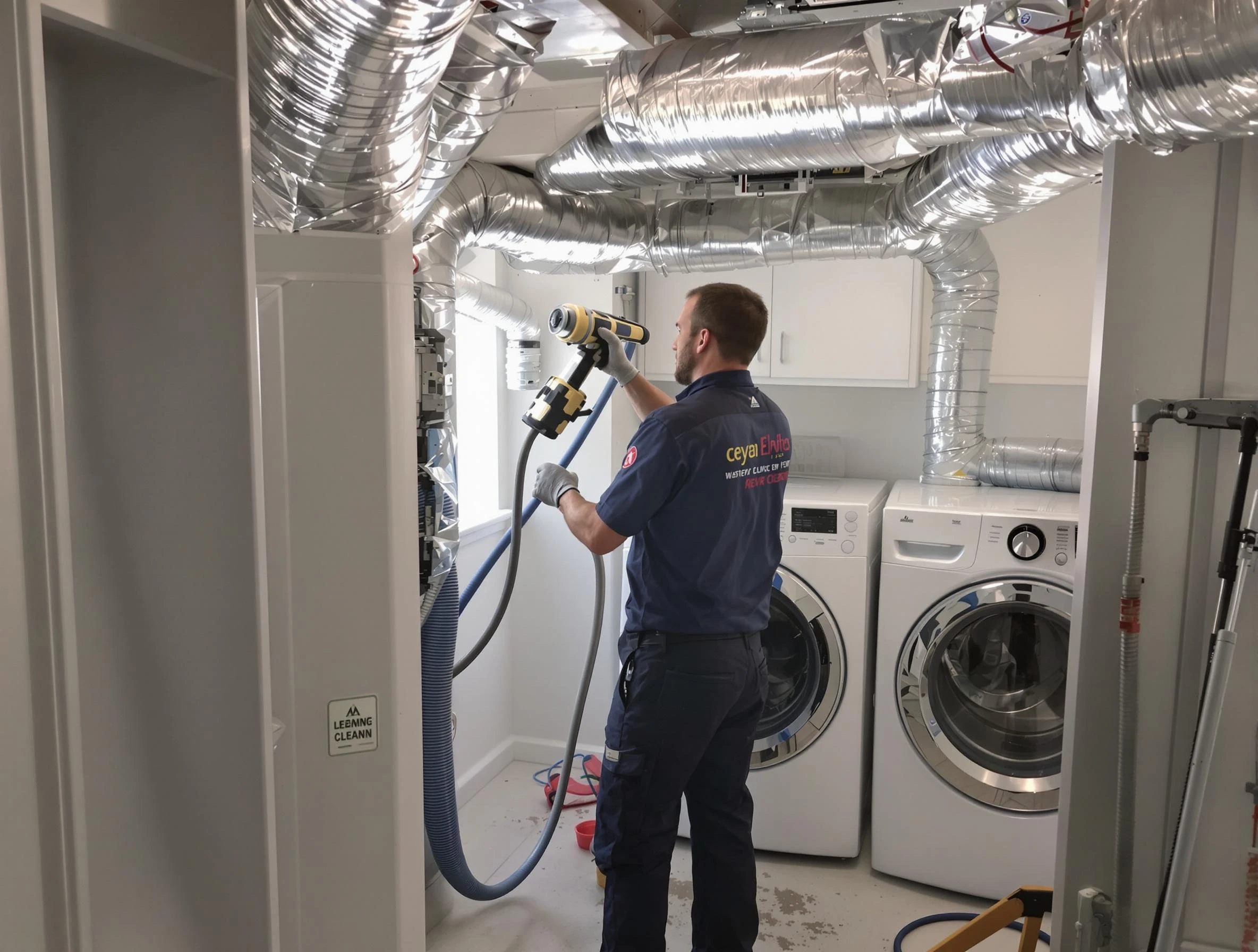 Spencer Dryer Vent Cleaning specialist using advanced equipment for thorough duct cleaning in Spencer